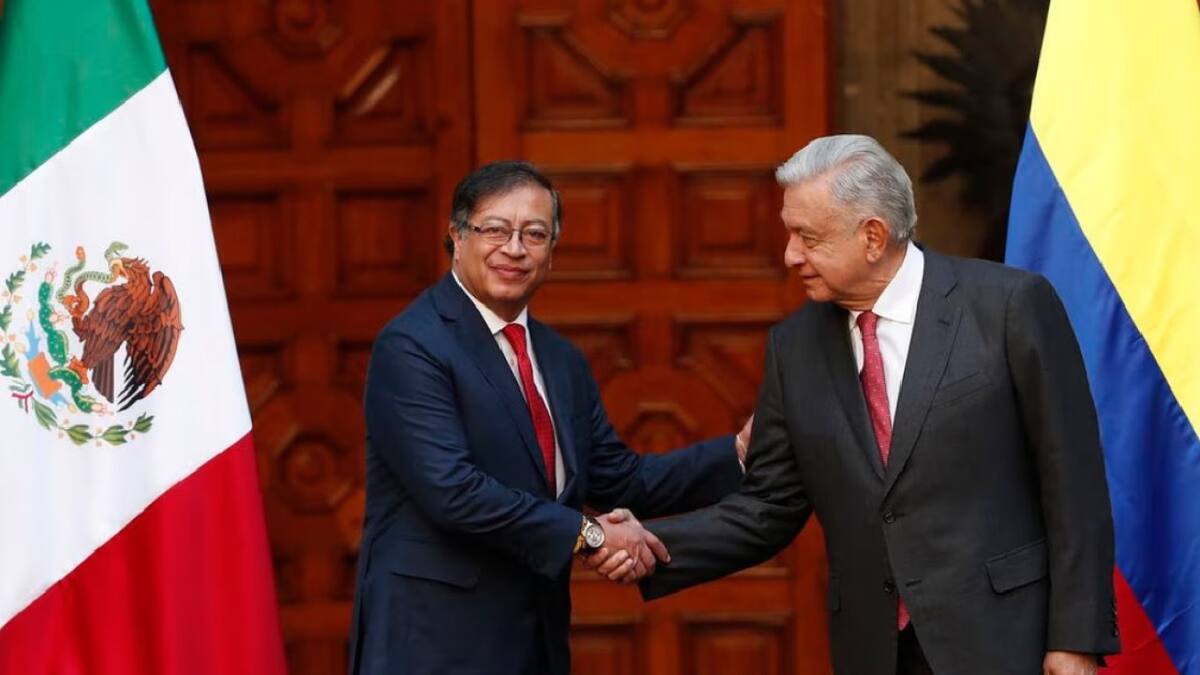 Gustavo Petro y López Obrador. Foto: Reuters.