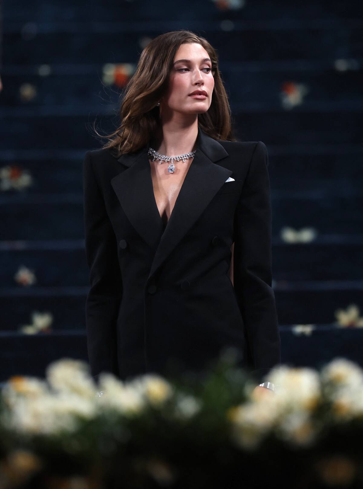 Hailey Bieber Met Gala 2025. Foto: Reuters/Mario Anzuoni.