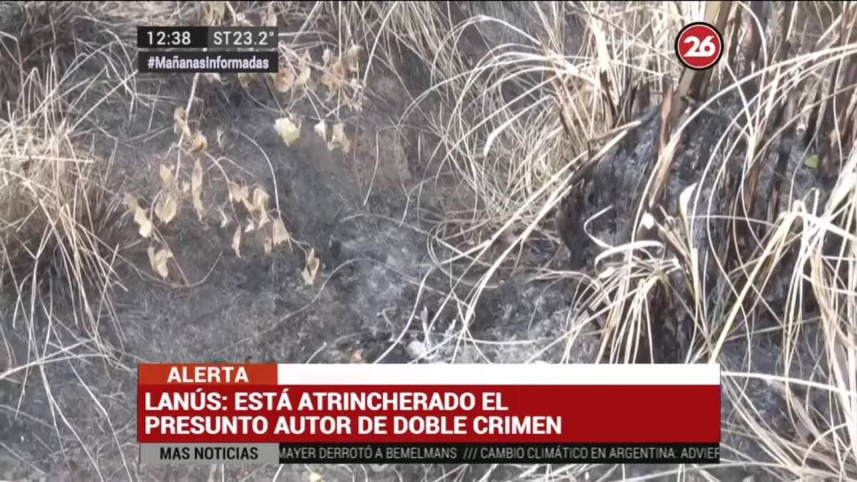 Hallan dos cuerpos carbonizados, doble crimen en Villa Fiorito, Lanús