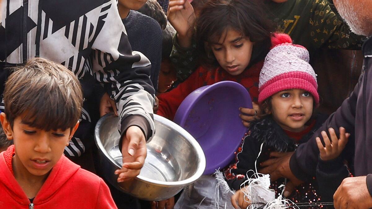 Hambre en Gaza. Foto: Reuters