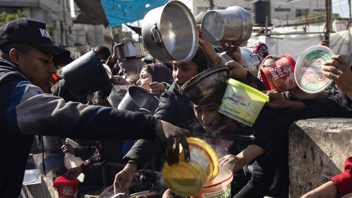 Hambruna en Gaza. Foto: EFE.