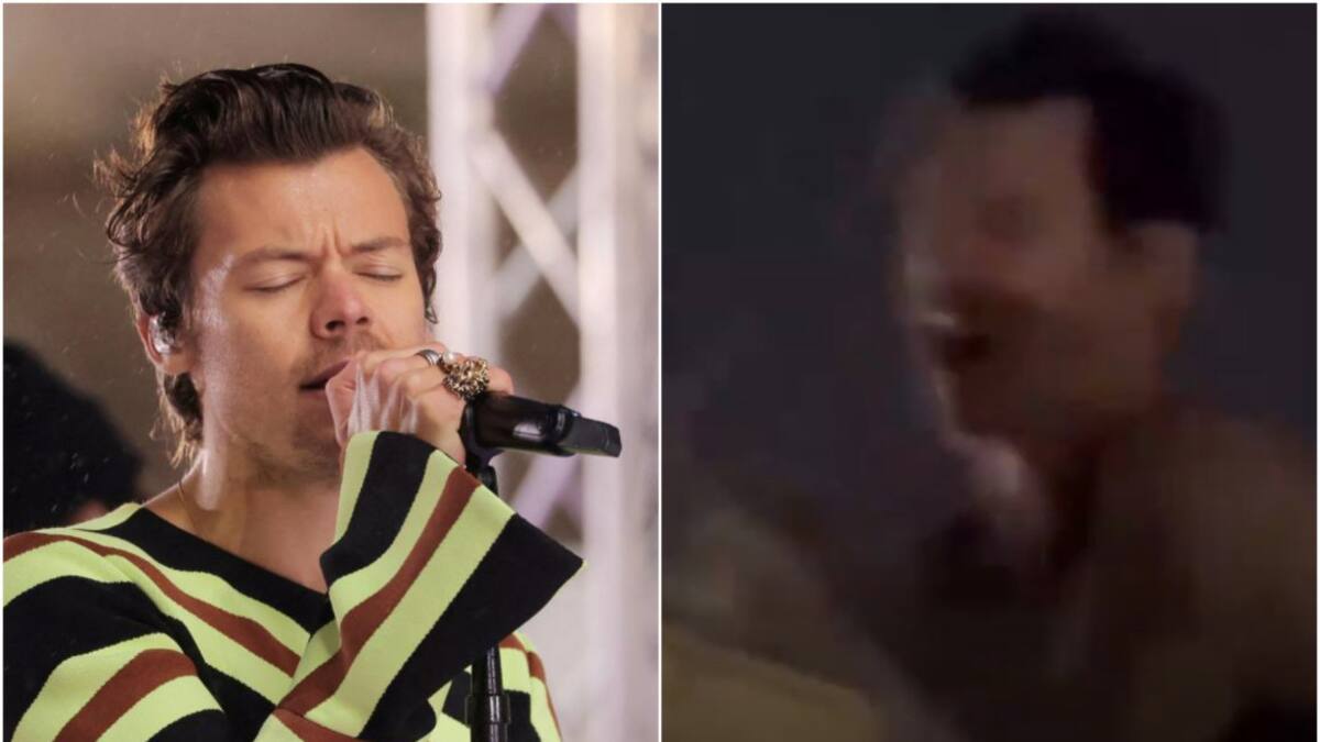 Harry Styles fue golpeado en el ojo. Fotos: Reuters - captura.