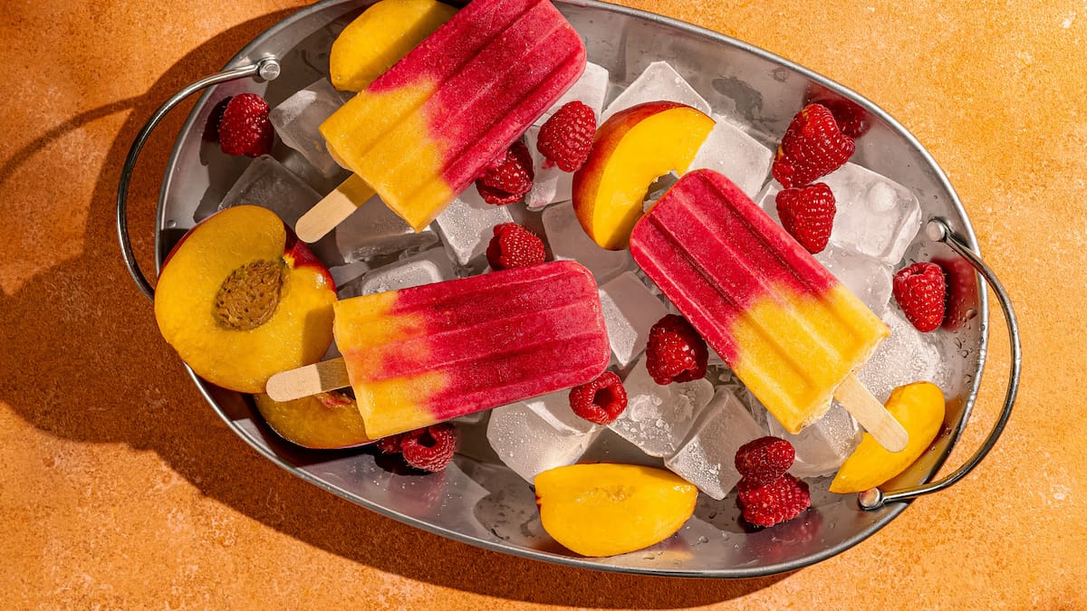 Helado de durazno.