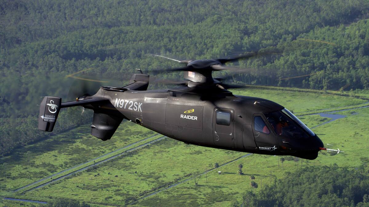 Helicóptero Sikorsky S-97, en el cual se basaba el Raider X.