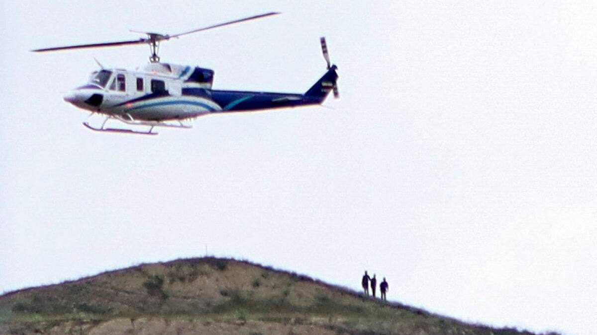 Helicóptero Bell 212, donde viajaba Ebrahim Raisí. Foto: Reuters.