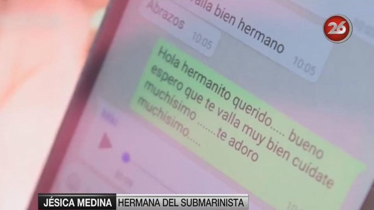 Hermana de tripulante de ARA San Juan - Helicoptero inglés (Canal 26)