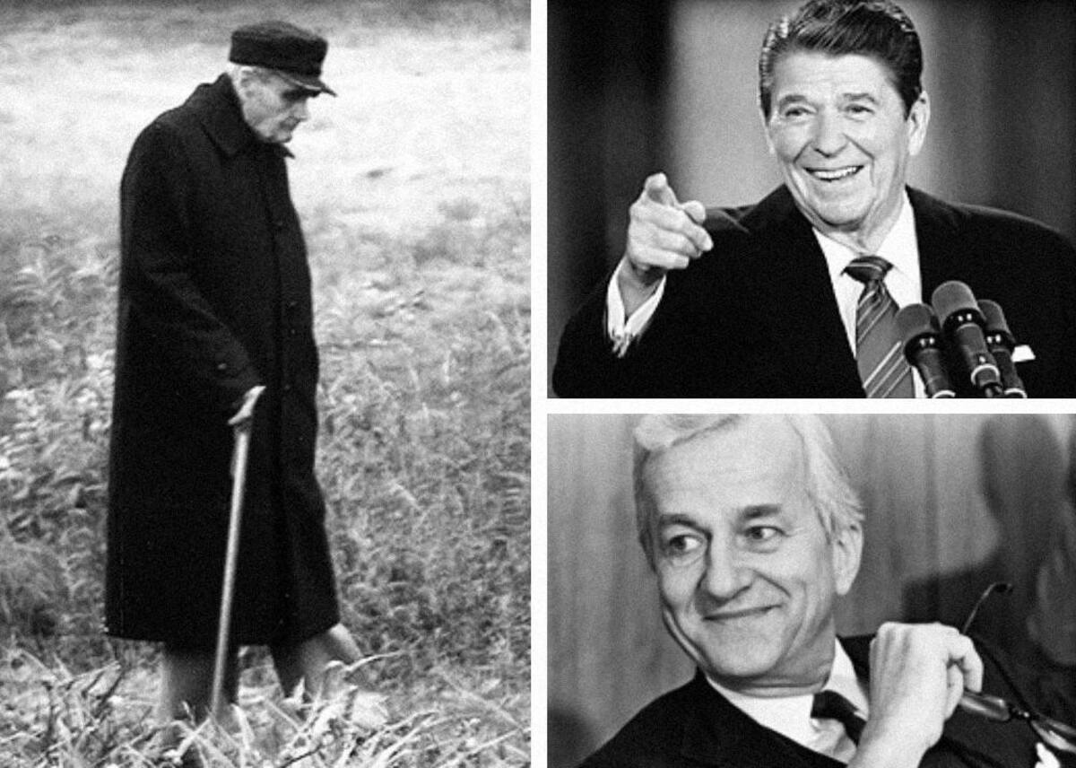 Hess, Reagan y von Weizsäcker, foto Bundesarchiv