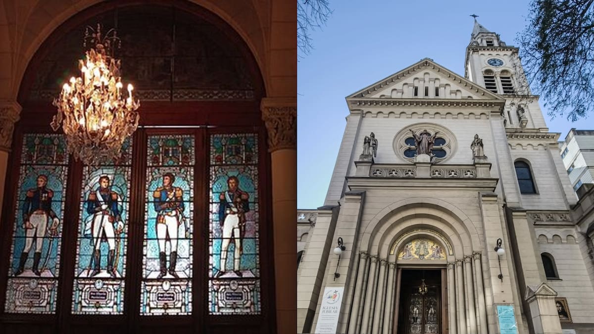 Pocos lo saben: en Buenos Aires hay una iglesia con vitrales de San Martín y Belgrano