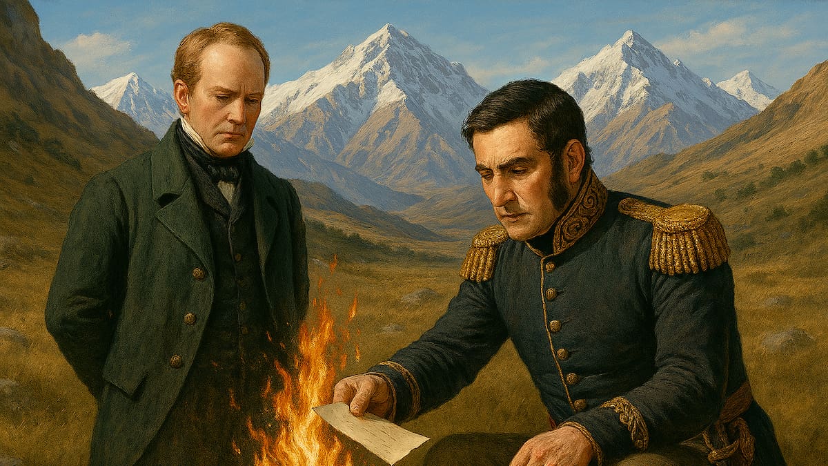 El gesto silencioso y poderoso de San Martín: las cartas de la traición que ardieron tras Maipú