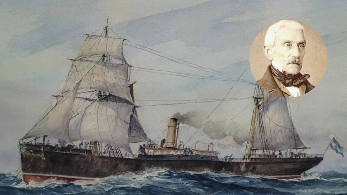 El buque que trajo los restos de San Martín a la Argentina