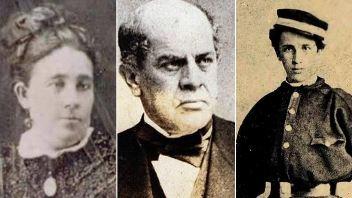 Sarmiento y sus dos hijos