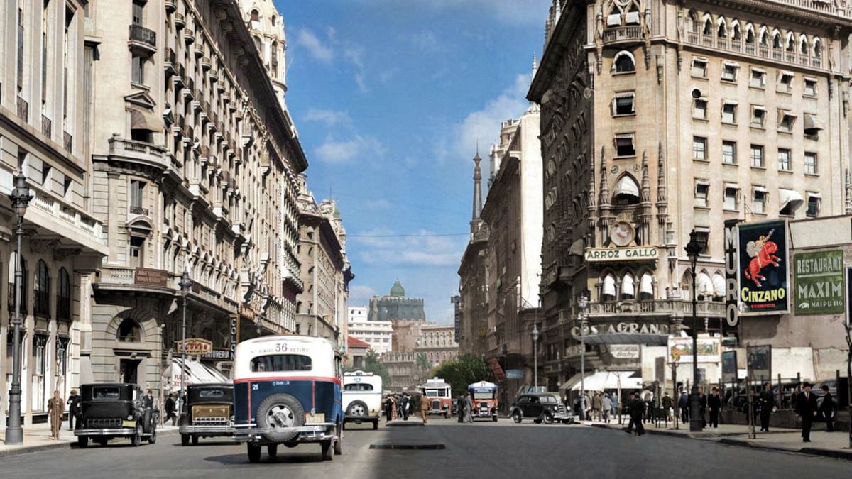 Toma en pleno centro