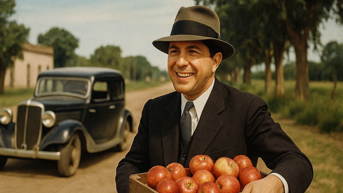 La increíble historia del día que Gardel dejó un cajón de manzanas y marcó para siempre a un pueblo de Santa Fe