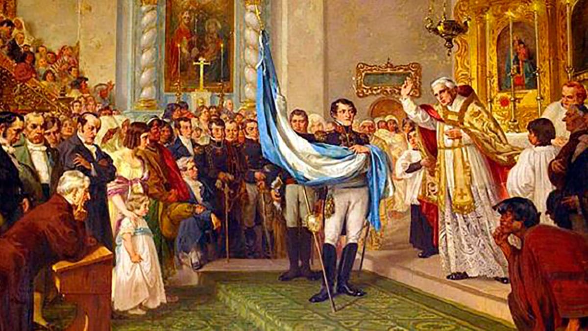 No era celeste y blanca: la historia oculta de la primera bandera argentina que se conserva en otro país de Sudamérica
