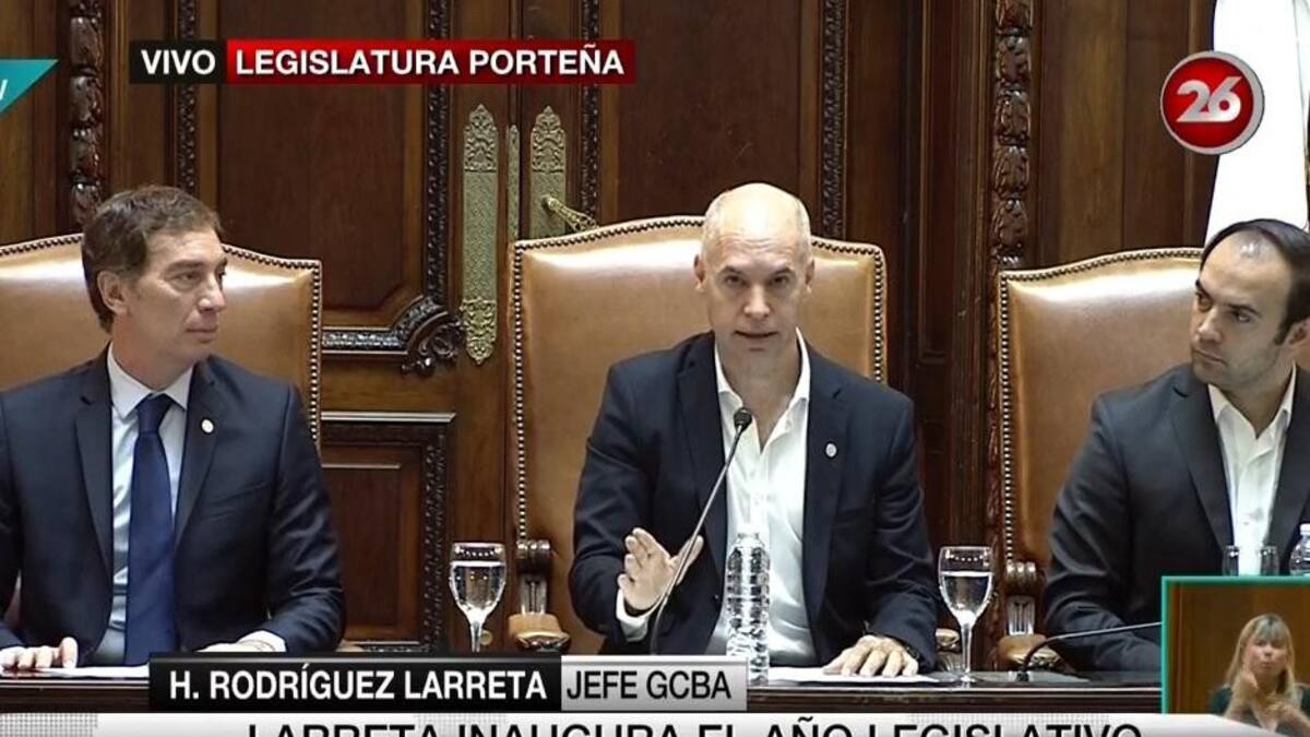Horacio Rodríguez Larreta en apertura de sesiones ordinarias de la Legislatura (Canal 26)