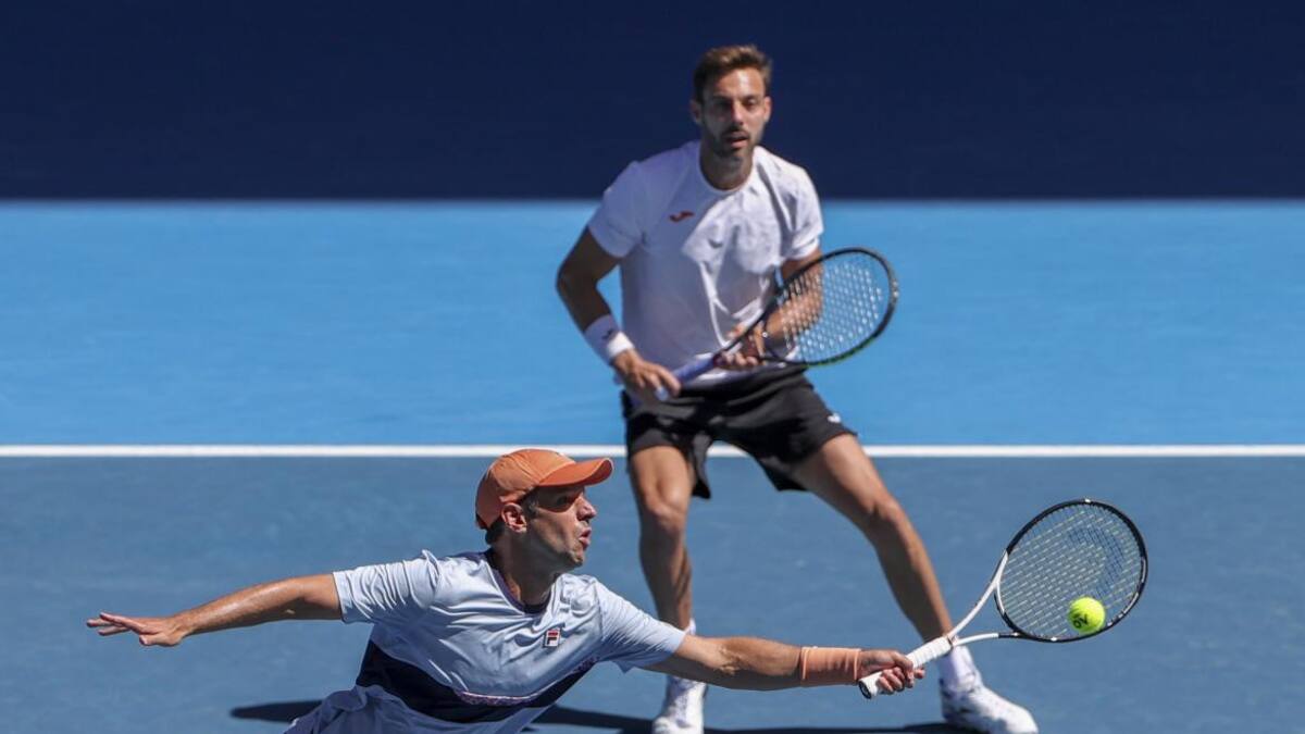 Horacio Zeballos y Marcel Granollers en el Abierto de Australia. Foto: EFE.