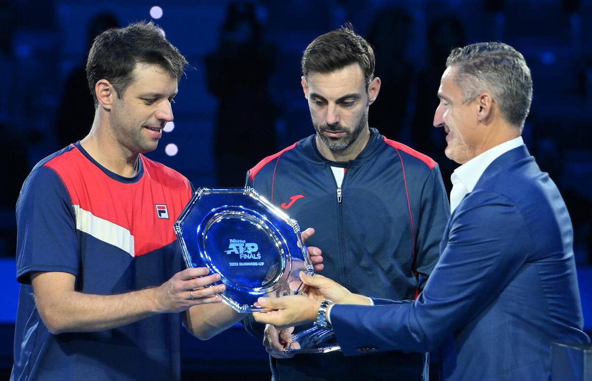 Horacio Zeballos y Marcel Granollers en el ATP Finals 2023. Foto: EFE.