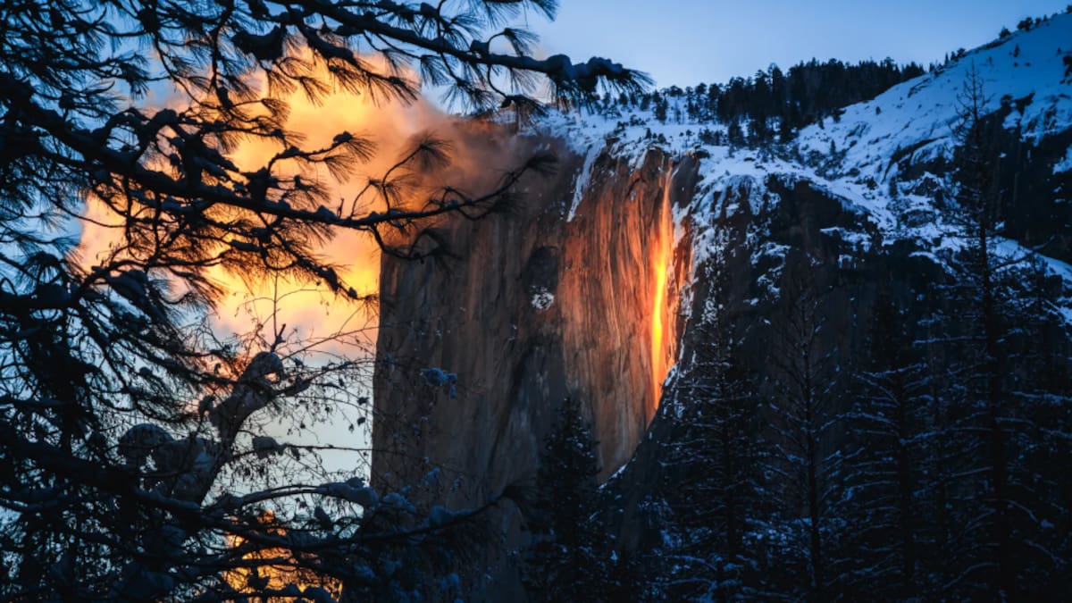 La increíble “cascada de fuego” que aparece una vez al año y maravilla al mundo: dónde queda y a qué se debe su magia