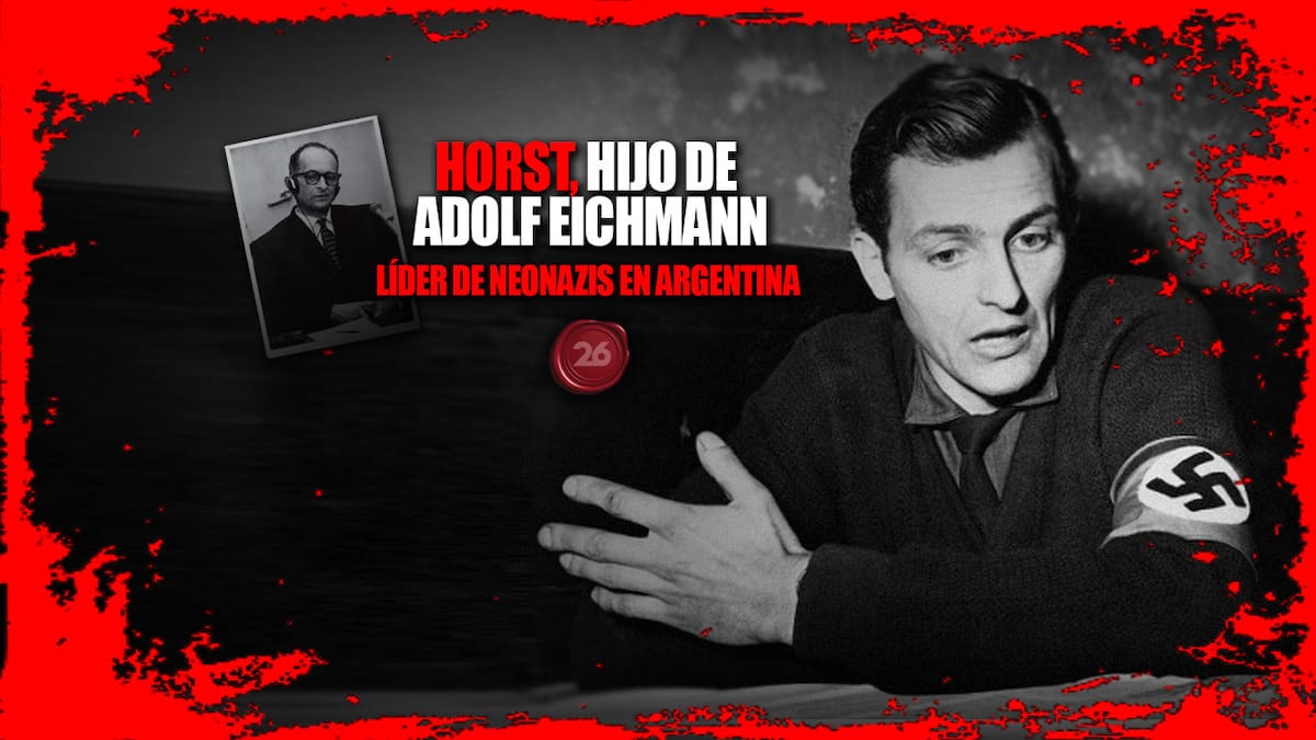 Horst, hijo de Adolf Eichmann, líder de neonazis en Argentina. Foto: 26 Historia/Canal 26.