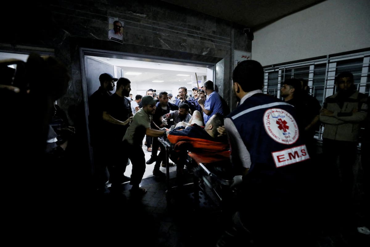 Hospital de Al Shifa sin luz. Foto: Reuters.