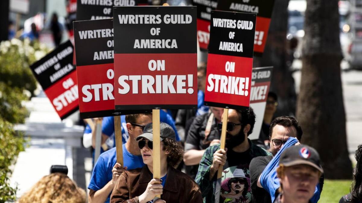 Huelga de los guionistas de Hollywood. Foto: EFE