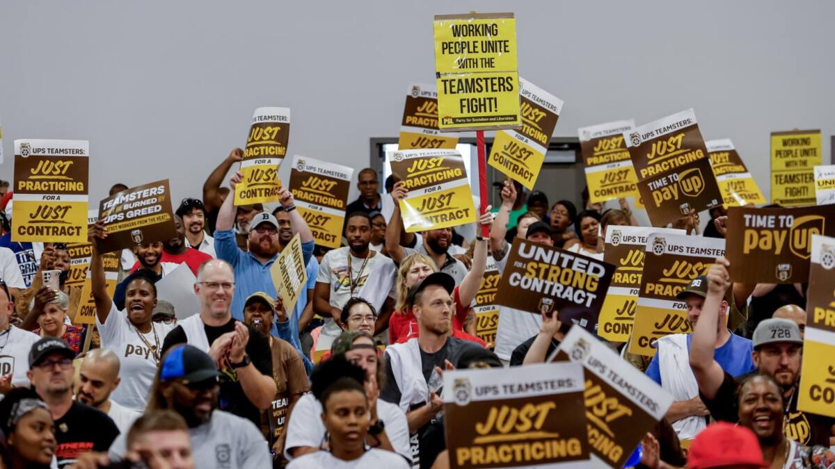 Huelga de UPS. Foto: EFE.