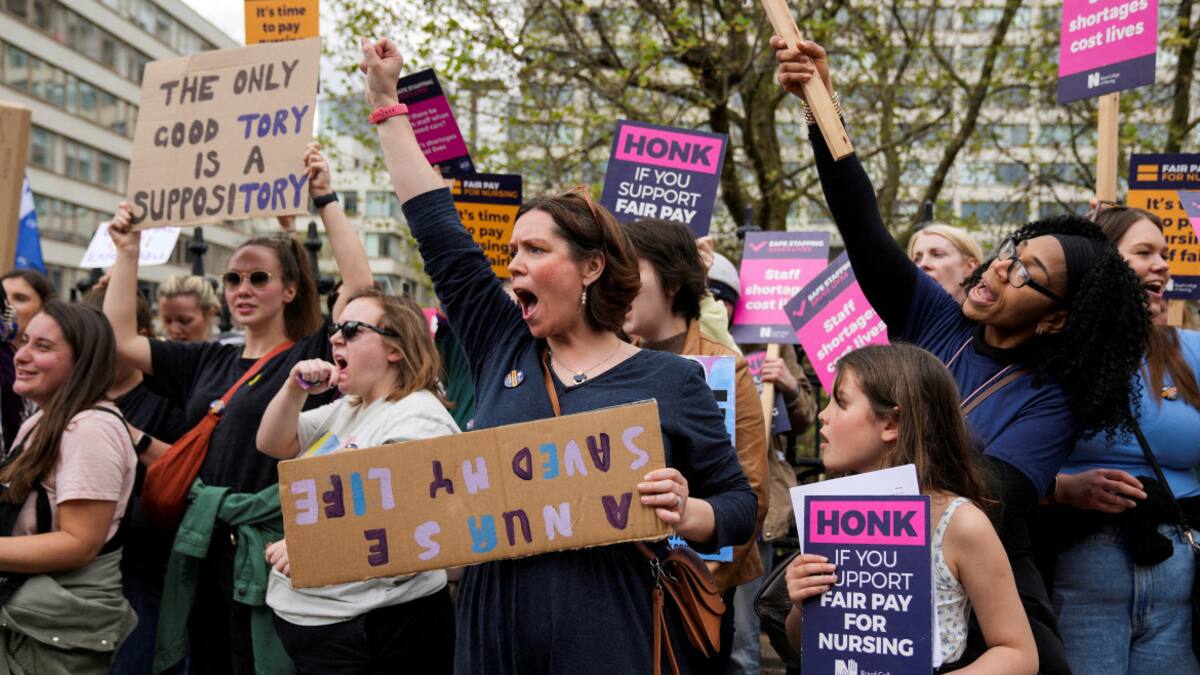 Huelga en Gran Bretaña. Foto: Reuters.