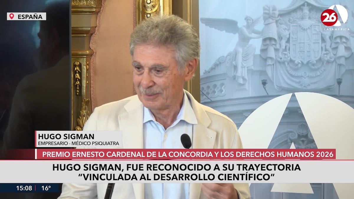 El empresario y médico Hugo Sigman fue reconocido en España por su trayectoria vinculada al desarrollo científico