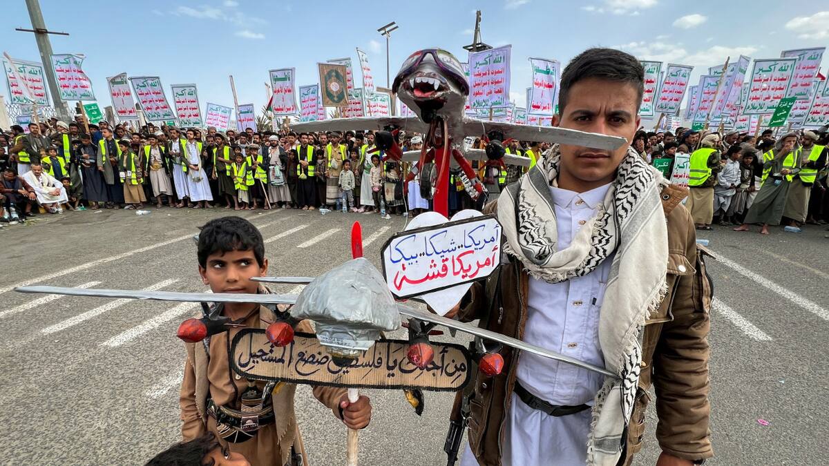 Hutíes del Yemen. Foto: Reuters/Adel Al Khader