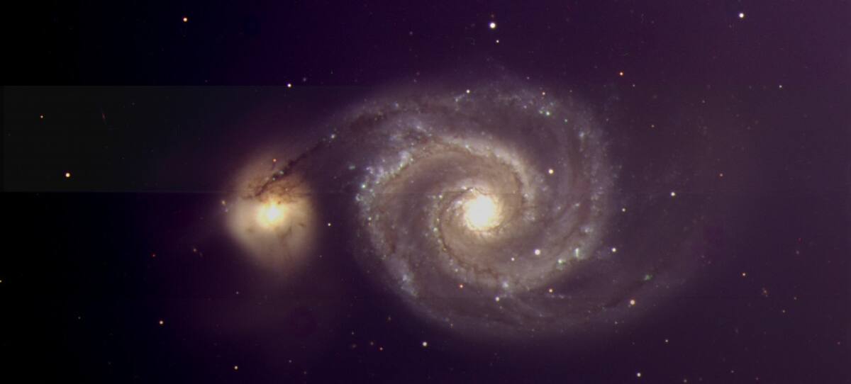 Imagen tomada durante la investigación del universo. Fuente: PAUS (Physics of the Accelerating Universe Survey)