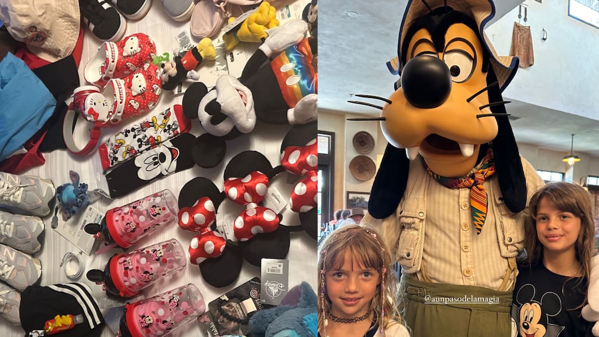 Imágenes que compartió Wanda Nara sobre su viaje a Disney con sus hijas. Foto: Instagram.
