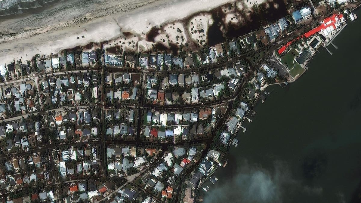 Imágenes satelitales del paso del huracán Milton. Fuente: Reuters