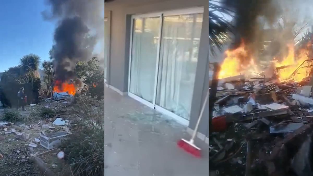 Impactante video de una explosión en una casa de Chascomús: el dueño salvó su vida de milagro