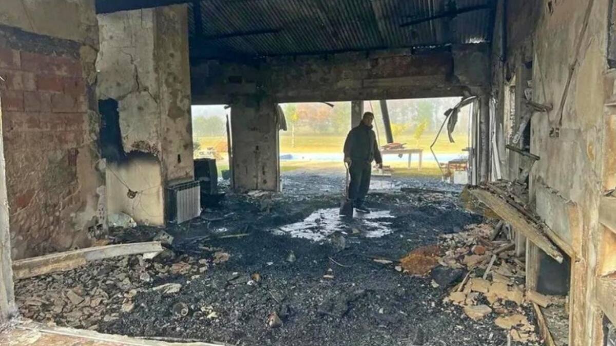 Incendio de la casa de Néstor Roncaglia. Foto: La Nación.