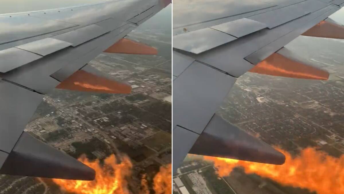 Incendio de un avión de Southwest Airlines.