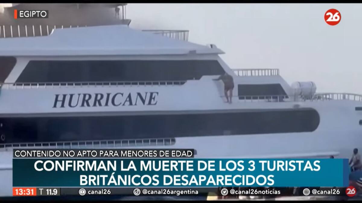 Incendio del yate en Egipto.