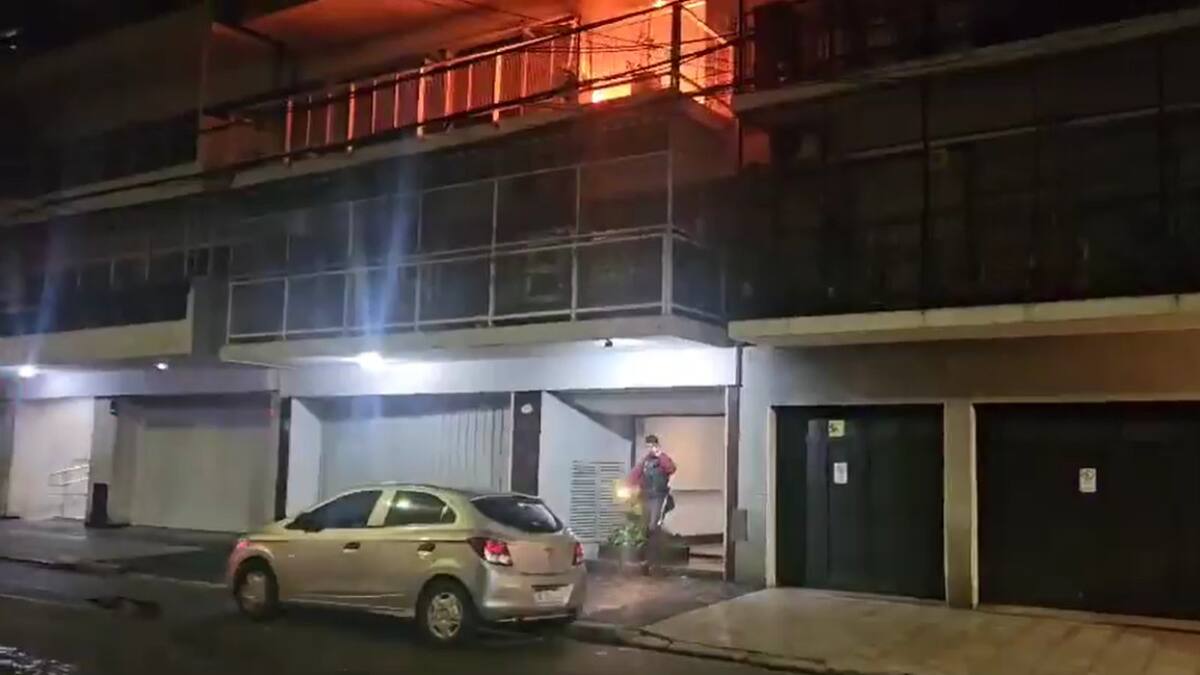 Incendio en Caballito. Foto: captura video X/bagliettoc