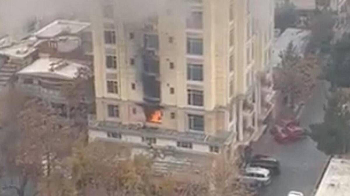 Incendio en Kabul. Foto: Reuters.