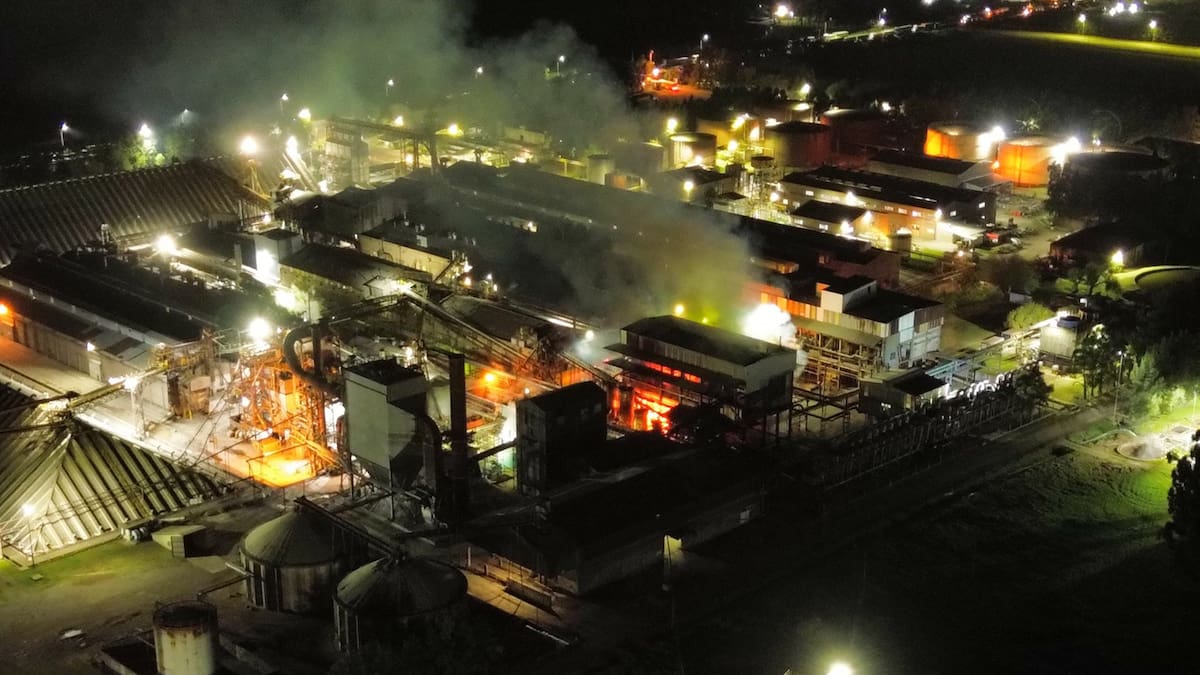 VIDEO: así fue el feroz incendio en la planta de Vicentin en Ricardone