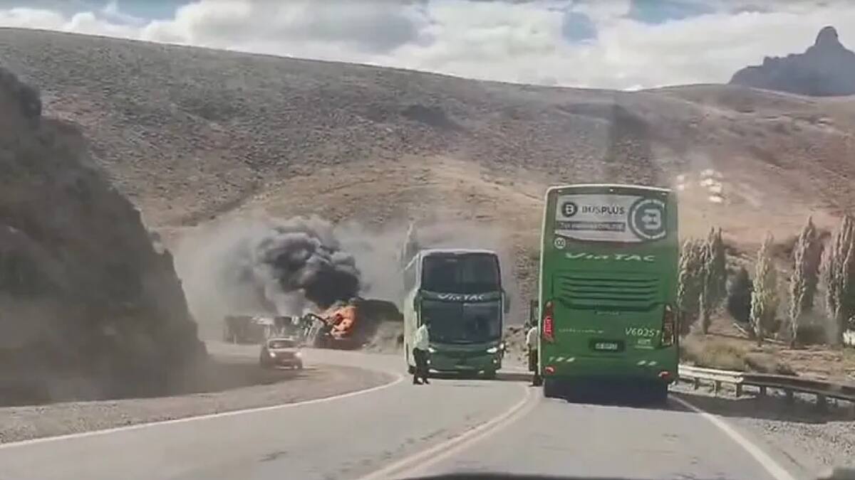 Incendio en Neuquén. Foto: captura.