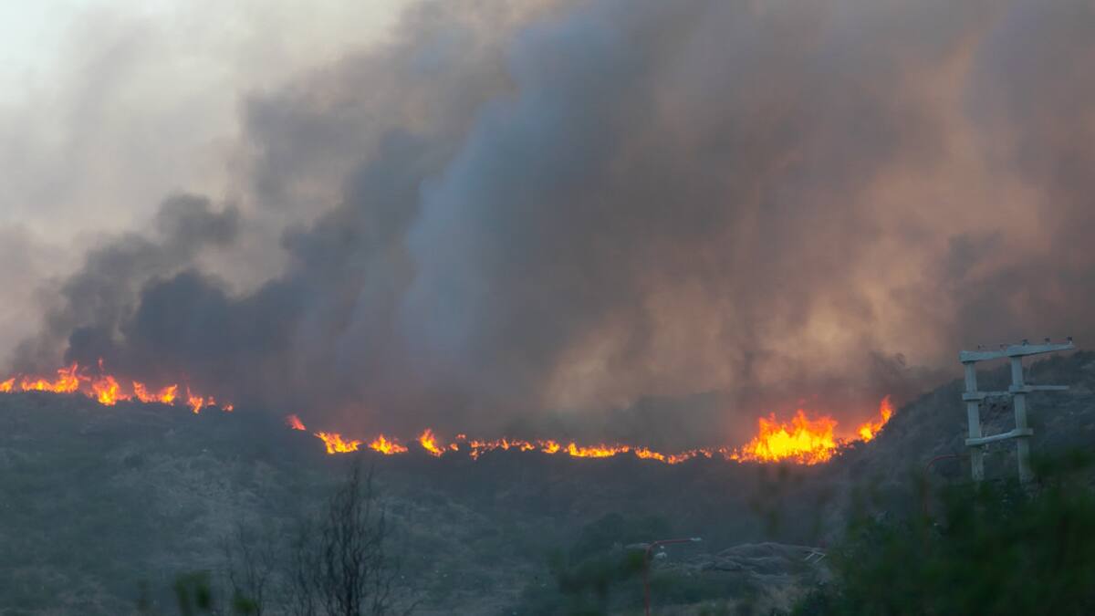 Incendio forestal en Córdoba. Foto: NA