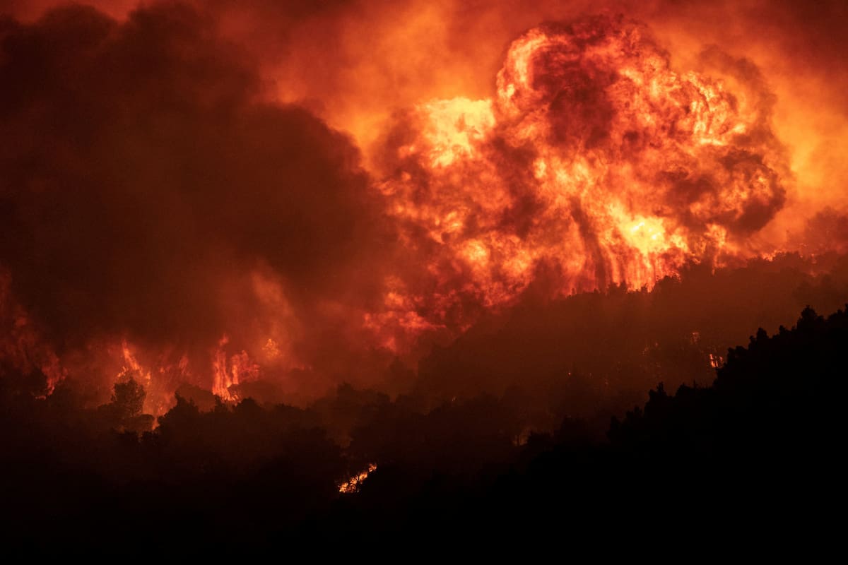 Incendio forestales en Grecia. Foto: Reuters
