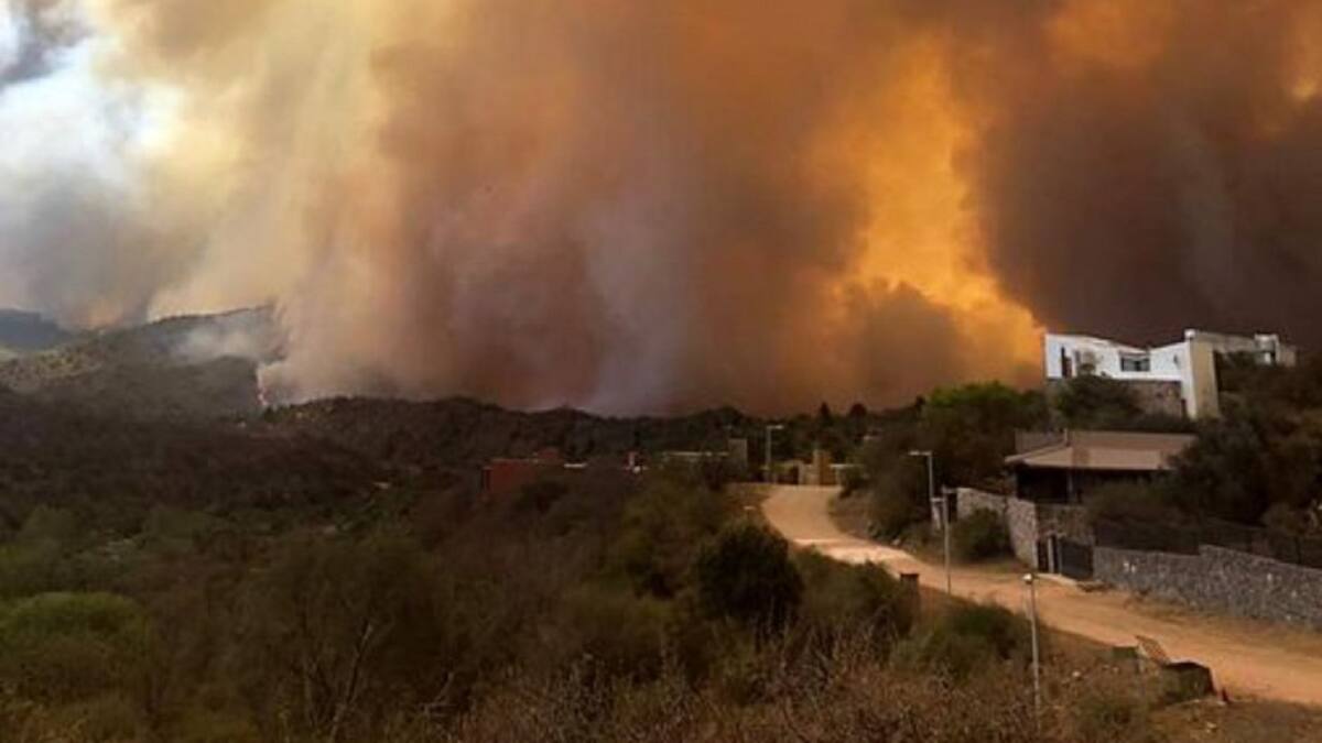 Incendios en Córdoba. Foto: NA.