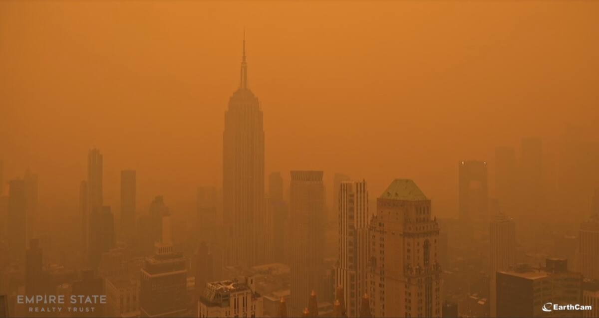 Incendios en Nueva york. Foto: @MundoEConflicto