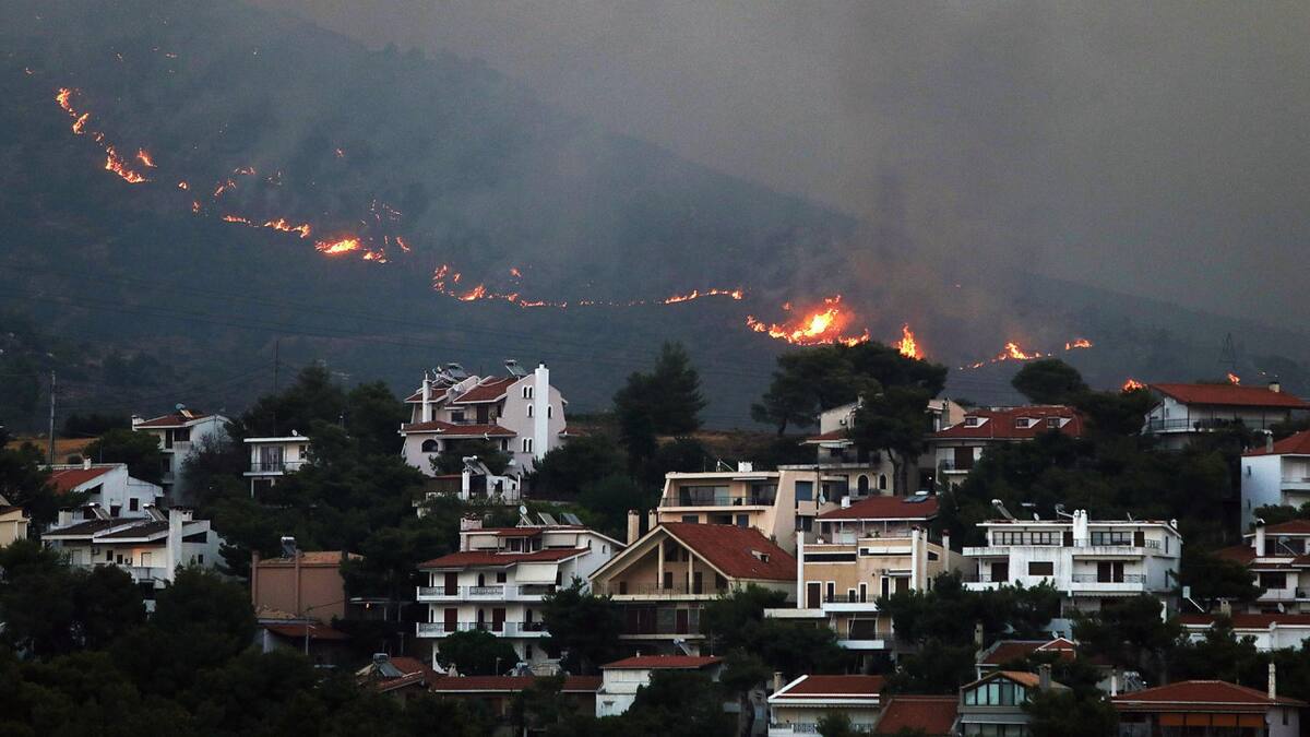 Incendios forestales en Grecia. Foto: EFE