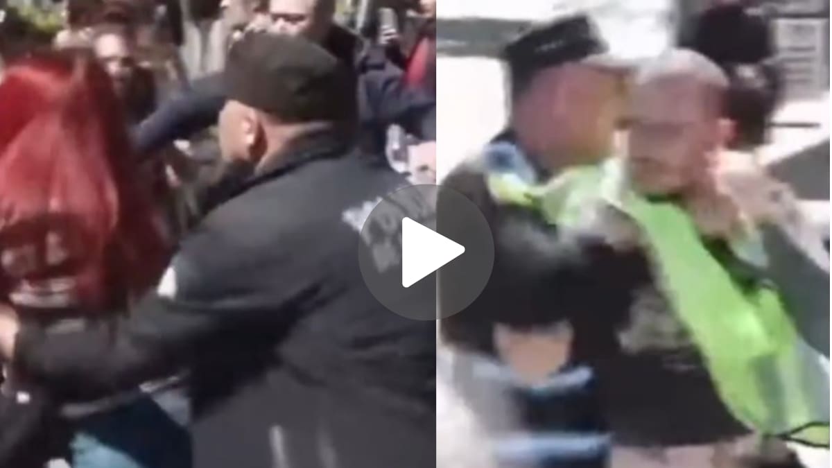 Incidentes entre manifestantes y la Policía durante el paro de subtes en Villa Urquiza