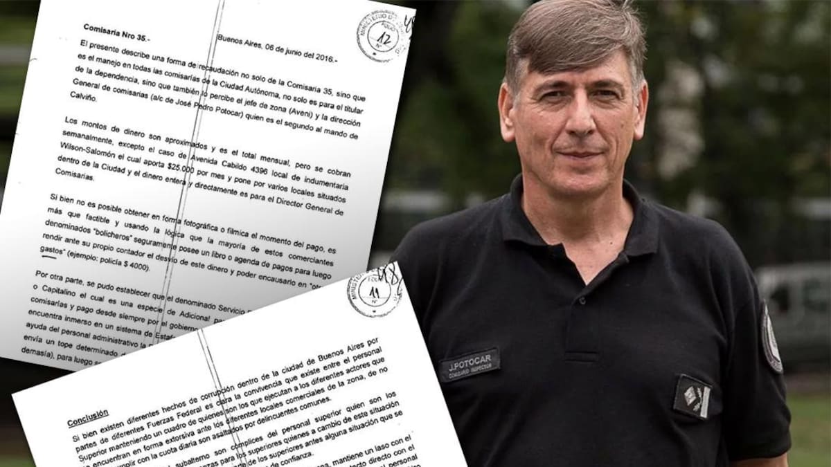 Por este informe de inteligencia, ex comisario Potocar estuvo en prisión