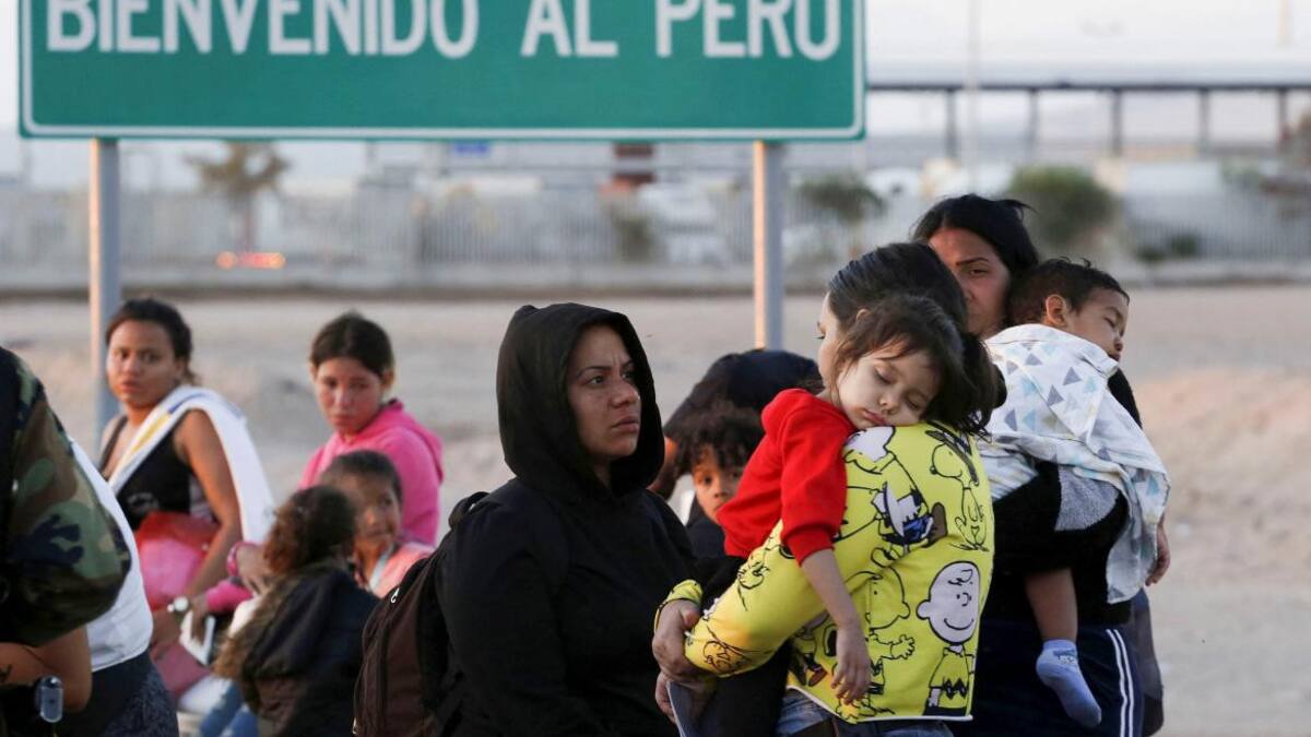 Crisis migratoria en la frontera entre Chile y Perú. Foto: Reuters.