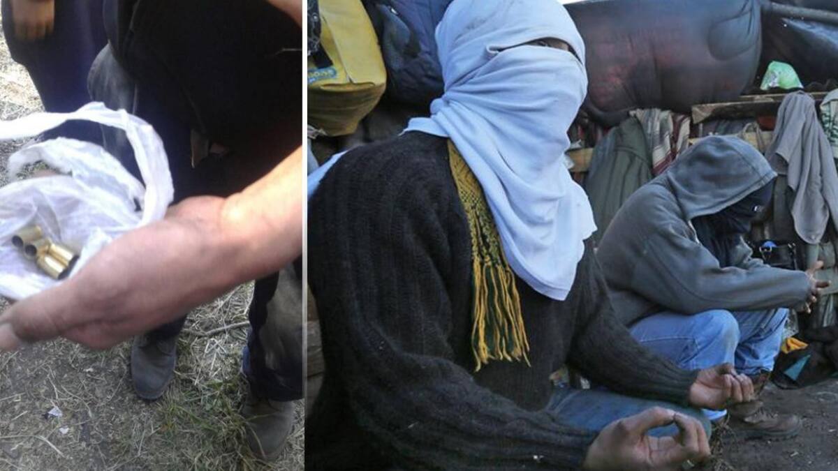 Integrantes de la RAM - Mapuches - Armas