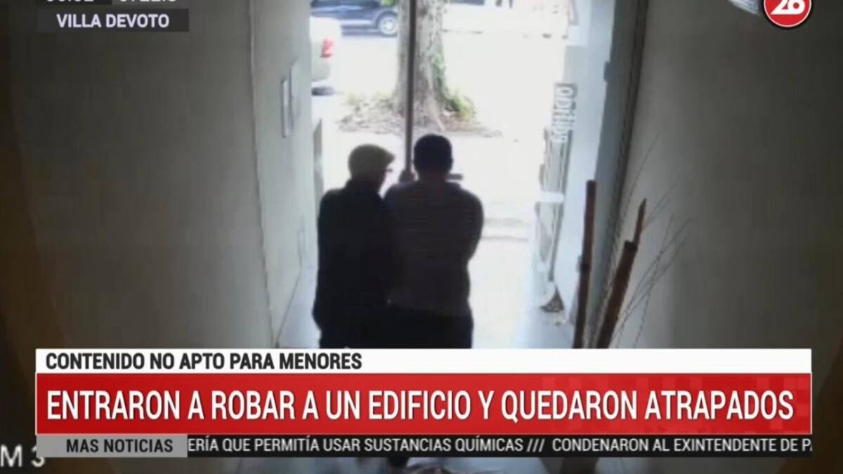 Intento de entradera y escape en un edificio de Villa Devoto, CANAL 26